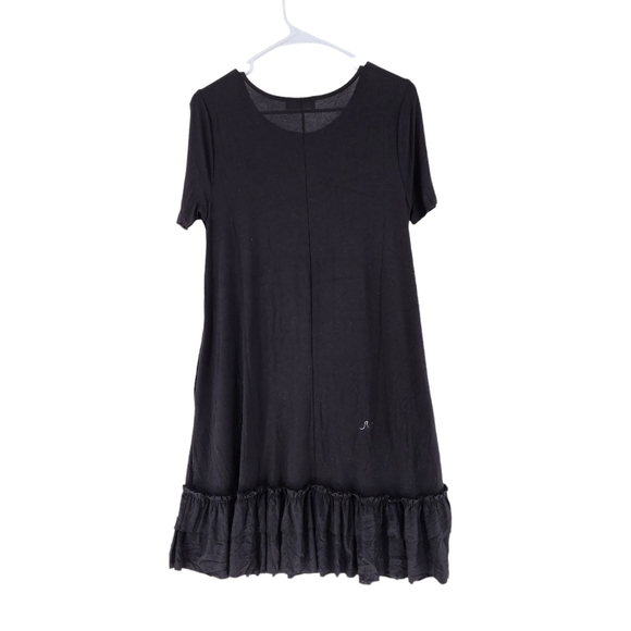 Zenana Women's Short Sleeve Round Neck Ruffle Hem Dress - L - Picture 5 of 6